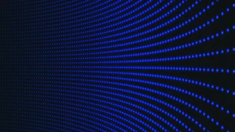 Blue light bulbs on a black background. Blue dot display. LED panel. Haloge.. Stock Footage 279011872