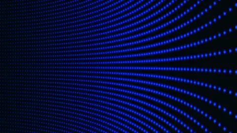 Blue light bulbs on a black background. Blue dot display. LED panel. Haloge.. Stock Illustration