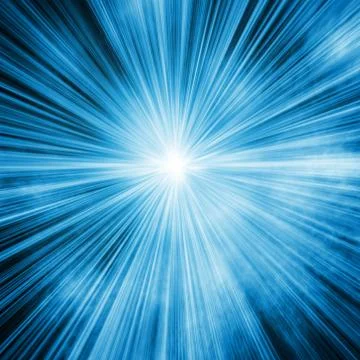 Blue light burst background Stock Photos