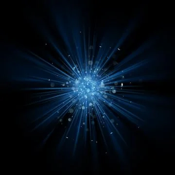 Blue light burst effect. EPS 10 vector Stock Illustration