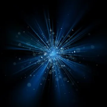 Blue light burst effect. EPS 10 vector Stock Illustration