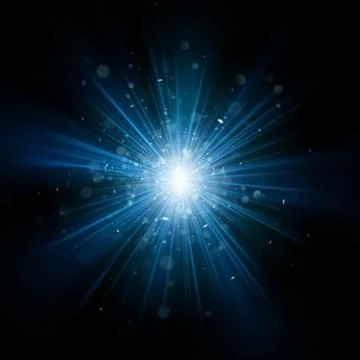 Blue light burst effect. EPS 10 vector Stock Illustration