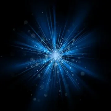 Blue light burst effect. EPS 10 vector Stock Illustration