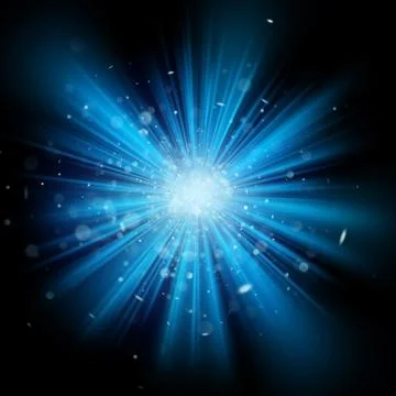 Blue light burst effect. EPS 10 vector Illustrazione stock