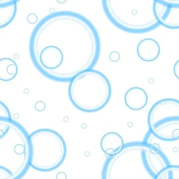 Blue light circles on white background. Seamless pattern Blue light circle... Foto stock