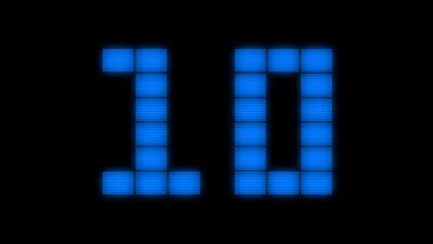 Blue Light Countdown Stock Footage 76639961