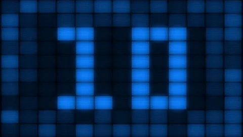Blue Light Countdown Stock Footage 76640071