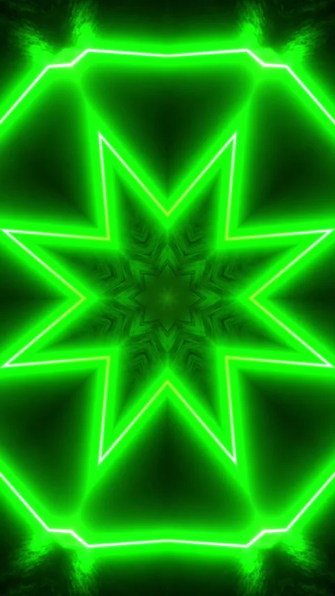 Blue light in the dark with pattern of leaves. Kaleidoscope VJ loop Vertical. 3D Stock Footage 314716300