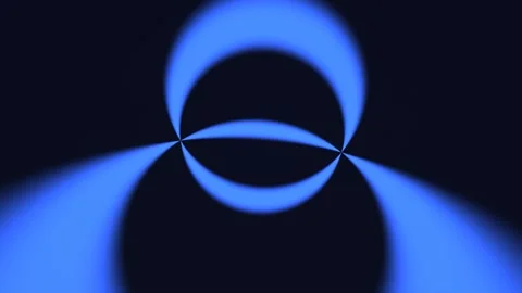 Blue light design in dark background with smooth curvature Stock Footage 338228432