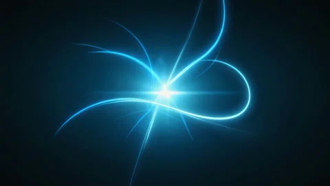 Blue Light Energy Flow 4K Abstract Motion Background Stock Footage 319002174