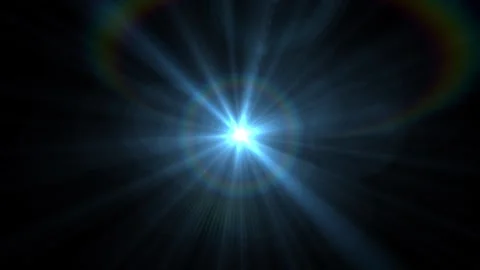 Blue light explosion radiates sharp rays Stock Footage 340412867