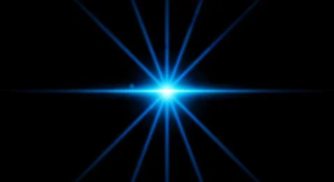 Blue Light Flare glowing star Stock Illustration