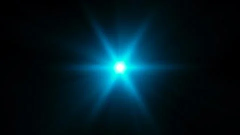 Blue Light flashes of light. Star and flare explosion, rays effect. Stock Illustration