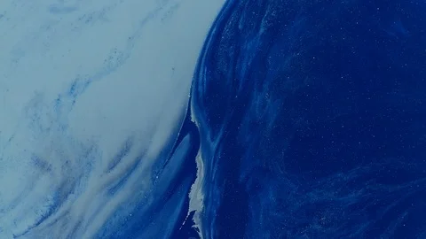 Blue light flow dark galaxy of cosmic paint colors in motion Stock Footage 108011113