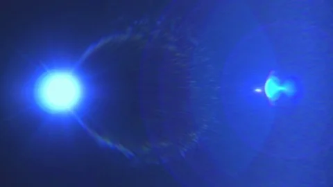 The blue light with glare and beam ray Stock Footage 70221644