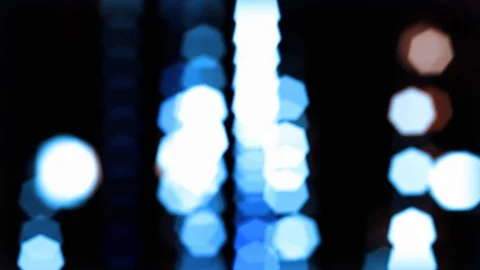 Blue Light Glitter Rain Bokeh Stock Footage 94853589