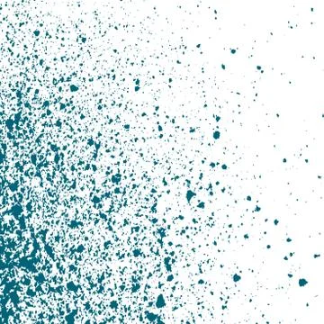 Blue light Ink paint splatter on white background. Spray paint a Stock Illustration