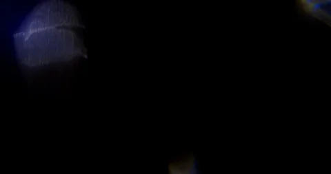 Blue Light Leaks on Black Background. Overlay. Transition. Video Color Filters Stock Footage 121511222
