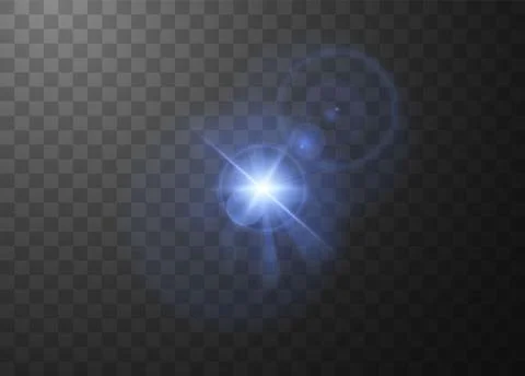 Blue light lens flare vector illustration Stock Illustration