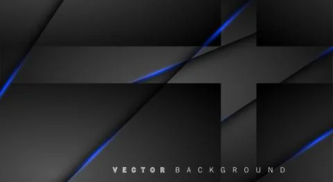 Blue light line shadow dark grey luxury background Illustrazione stock