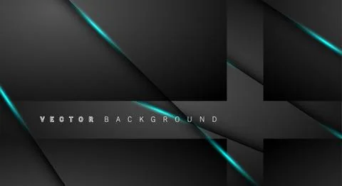 Blue light line shadow dark grey luxury background Stock Illustration