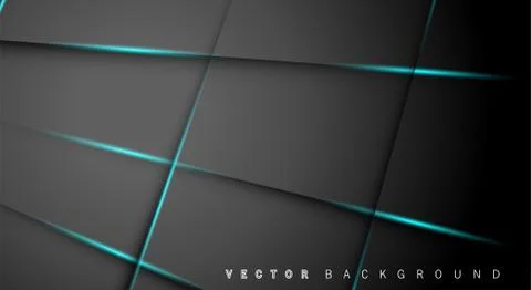 Blue light line shadow dark grey luxury background Stock Illustration