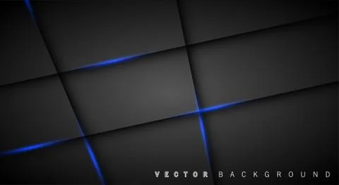 Blue light line shadow dark grey luxury background Stock Illustration
