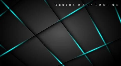 Blue light line shadow dark grey luxury background Stock Illustration
