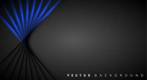 Blue light line shadow dark grey luxury background Stock Illustration