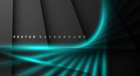 Blue light line shadow dark grey luxury background Stock Illustration