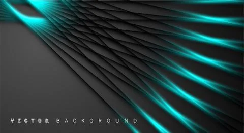 Blue light line shadow dark grey luxury background Stock Illustration