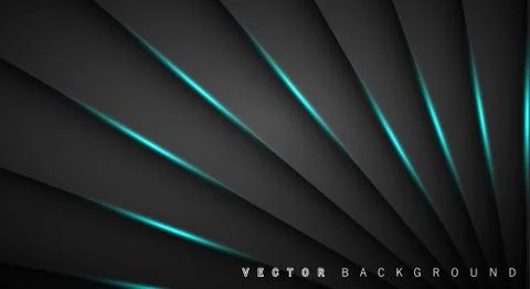 Blue light line shadow dark grey luxury background Stock Illustration