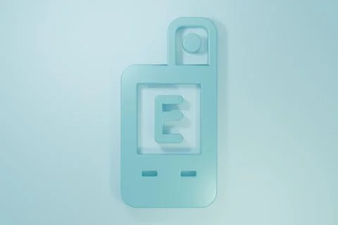 Blue Light meter icon isolated on blue background. Hand luxmeter. Exposure .. Stock Illustration