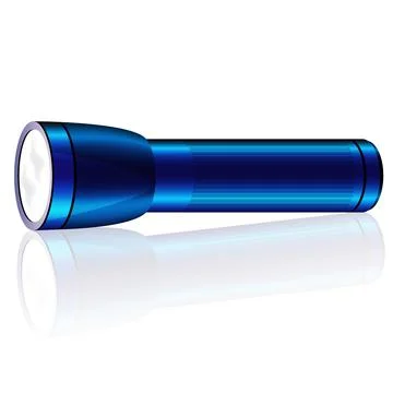 Blue Light Mini Torch Blue Beam LED Flashlight Illustrazione stock
