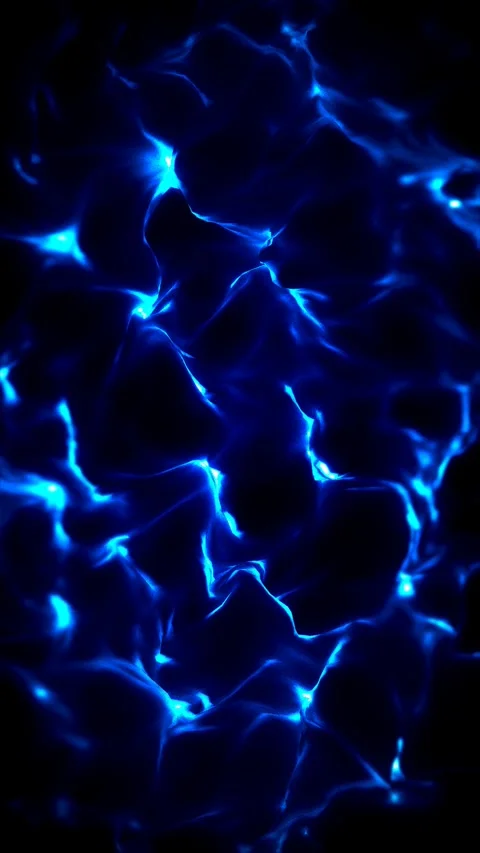 Blue light moves through the dark water. Stock Footage 320740896