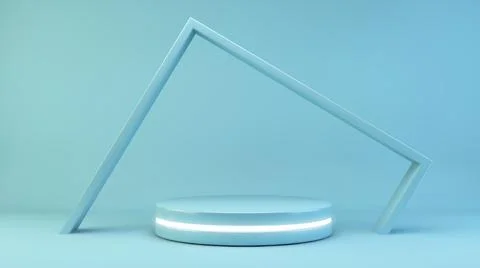 Blue light platform Stock Illustration