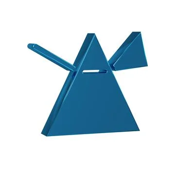 Blue Light rays in prism icon isolated on transparent background. Ray rainb.. Illustrazione stock