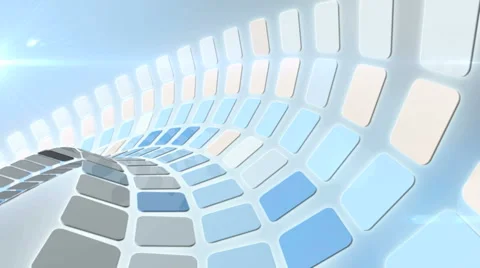 Blue light reflected rectangle curve fly into screen Stock-Footage 49667549