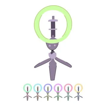 Blue light ring vector cartoon graphic 스톡 일러스트