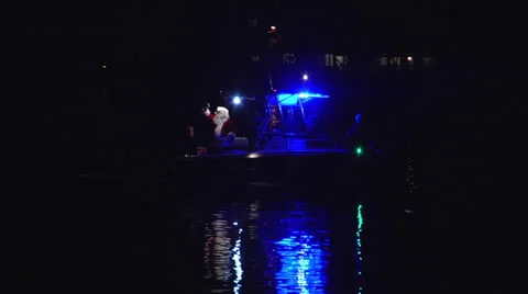 Blue light santa Stock Footage 24401274