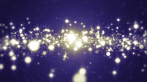 Blue light shine particles bokeh, holiday concept. Christmas animated gold ba Stock-Footage 82444313