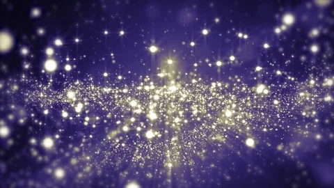 Blue light shine particles bokeh, holiday concept. Christmas animated gold ba 動画素材 82519481