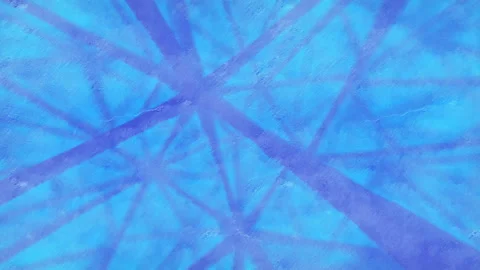 Blue light shines through a geometric structure 3d rendering loop animation 4K Stock Footage 220058276