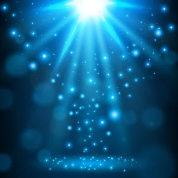 Blue light shining background, Vector Illustration 库存插图
