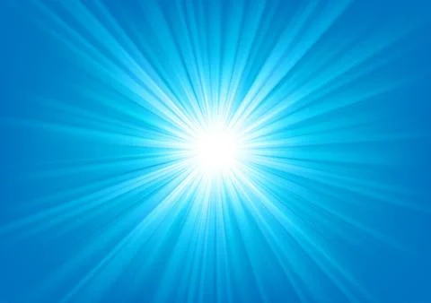 Blue Light Shining On Bright Background, Vector Illustration Illustrazione stock