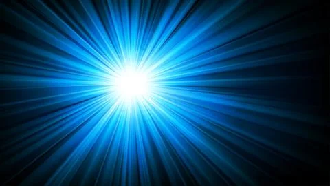 Blue Light Shining From Darkness, Vector Illustration Illustrazione stock