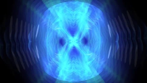 Blue light shining through a dark background 库存影片 280077105