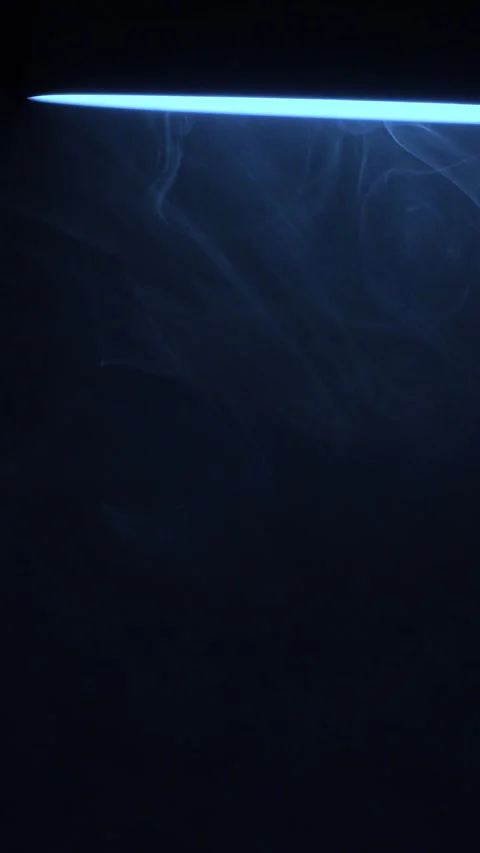 Blue Light Smoke in Dark Environment Stock Footage 335978664