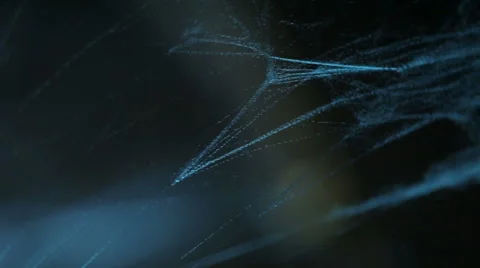 Blue light spiderweb close up Stock Footage 57763777