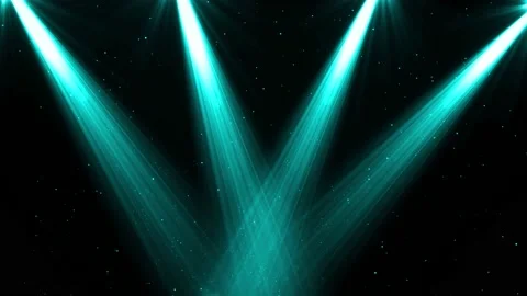 BLUE light spotlight animation on black background Stock Footage 218580542